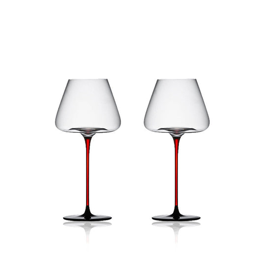 TLIFE Black Burgundy Wine Glasses Goglasscup
