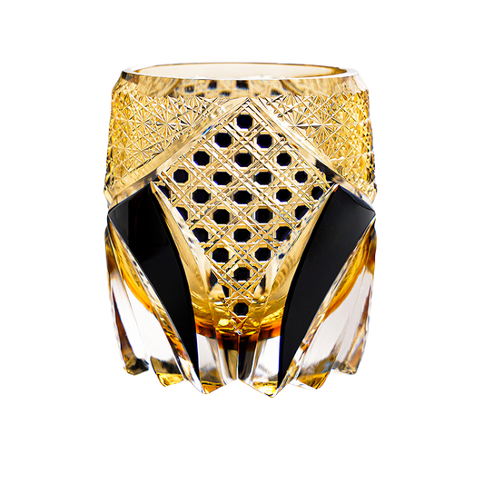 GOGLASSCUP Golden Samurai Edo Kiriko Glass (New version)