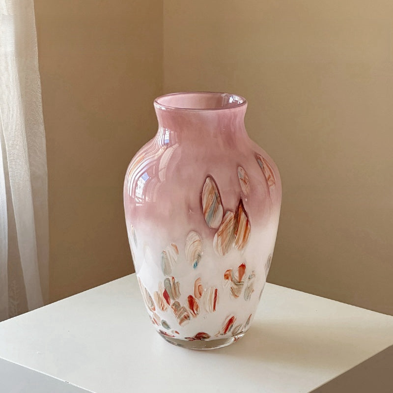 GoGlassCup Yanran Vase Medieval Style Glass Living Room Decoration GoGlassCup