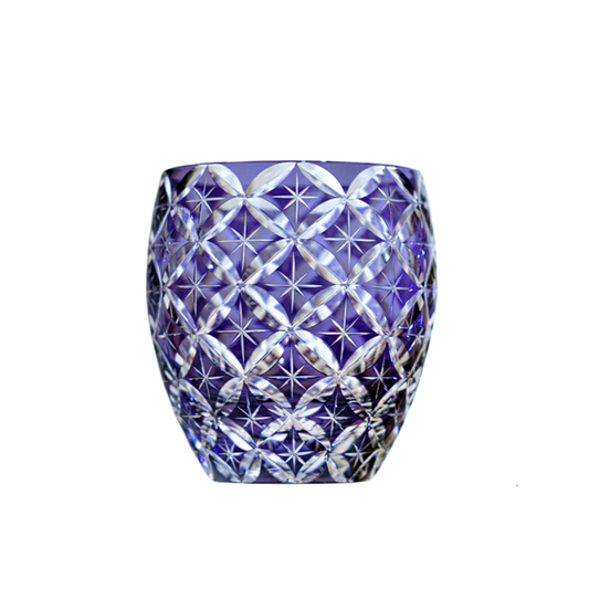 GOGLASSCUP Violet Japanese Edo Kiriko Glasses - Goglasscup