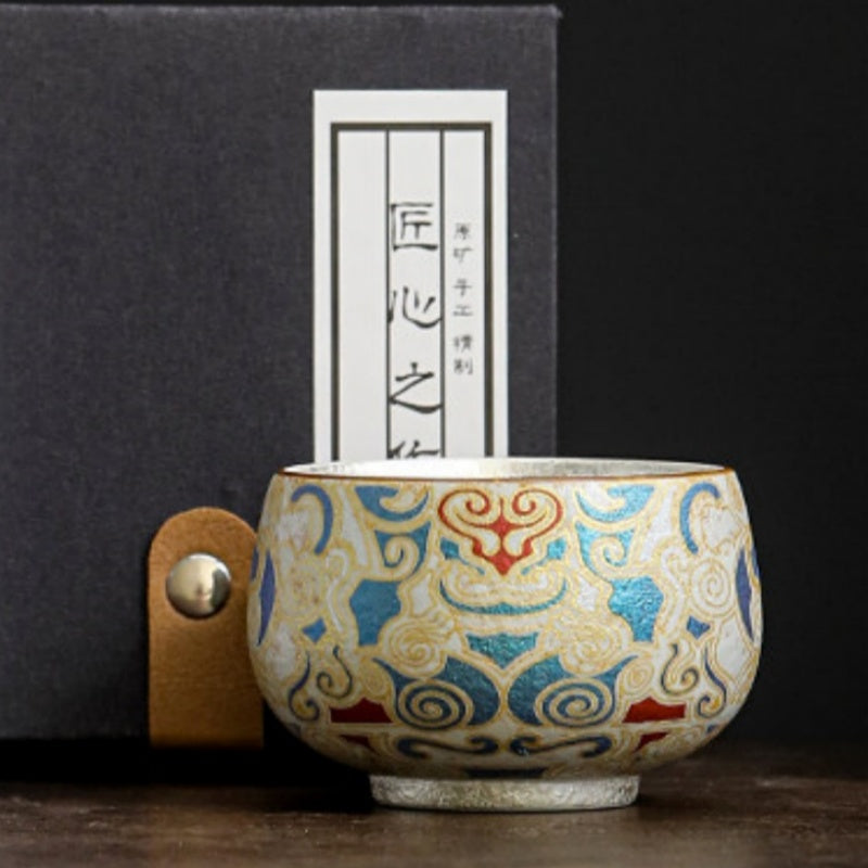 DunHuang Gilded Silver Master Tea Cups