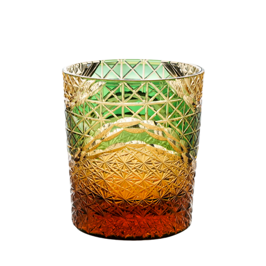 GOGLASSCUP Landscape Japanese Edo Kiriko Glass - Goglasscup