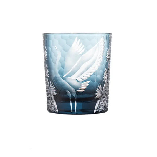 KAGAMI Edo Kiriko Whiskey Glass Crane