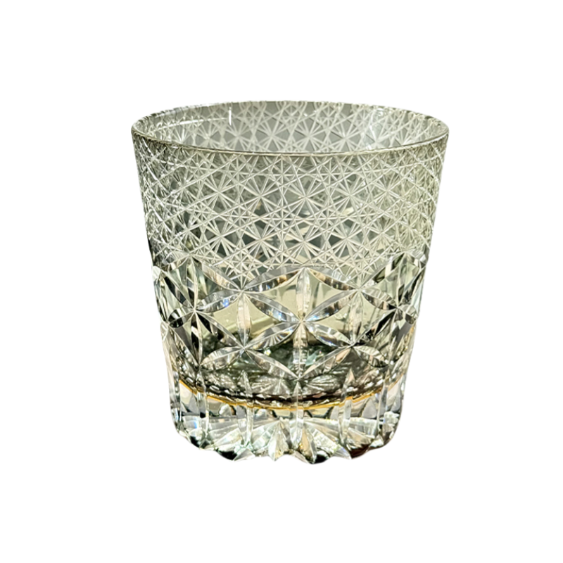 CALLURE Green Glass Dream Edo Kiriko Whiskey Glass - Goglasscup