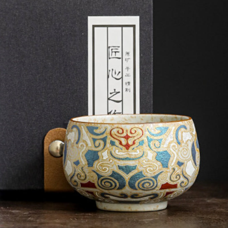 DunHuang Gilded Silver Master Tea Cups