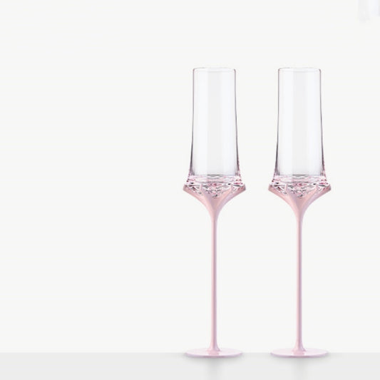 MU16 Black Cupid Champagne Flutes Wedding Gift Crystal Goblet Gift Box - Goglasscup