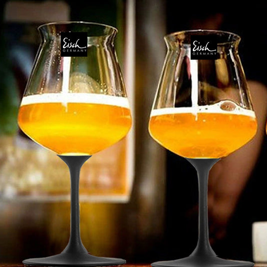 EISCH Frosted Black Rod Beer Glass - Goglasscup