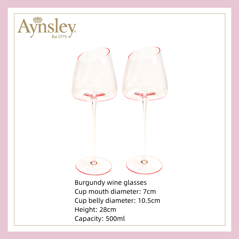 Aynsley Lady Pink Champagne Glasses - Goglasscup