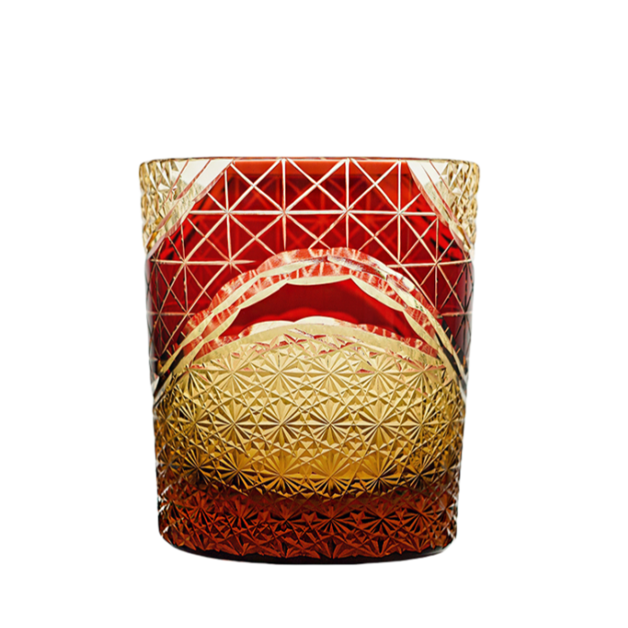 GOGLASSCUP Landscape Japanese Edo Kiriko Glass - Goglasscup