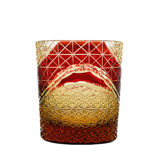 GOGLASSCUP Landscape Japanese Edo Kiriko Glass - Goglasscup