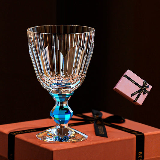 French Rose Flower Crystal Champagne Flute K9 - Lead Free