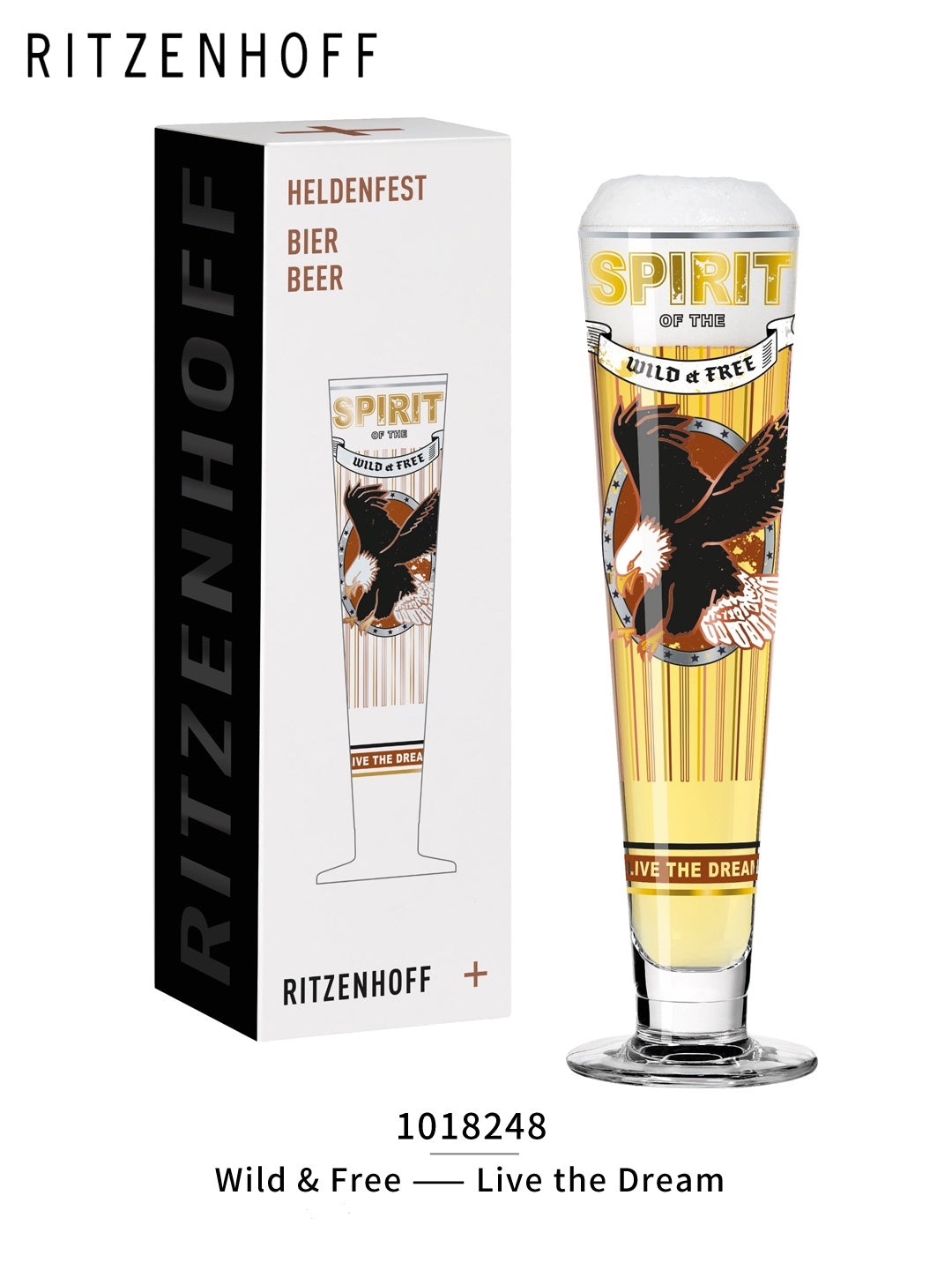 RITZENHOFF Black Label Pilsner Crystal Beer Mug