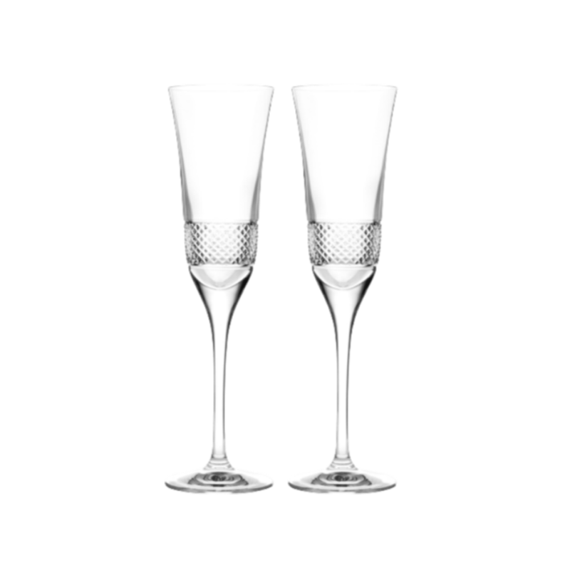 DA VINCI Hand Cut Fiesole Series Champagne Flutes Goglasscup