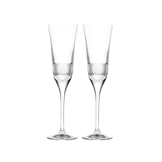DA VINCI Hand Cut Fiesole Series Champagne Flutes Goglasscup