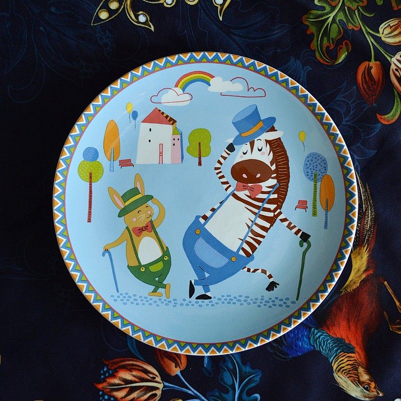 Nordic Countryside Underglaze Ceramic Dinner Plate
