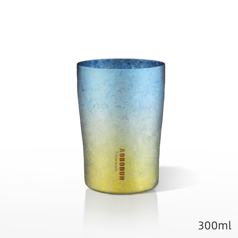 GOGLASSCUP Pure Titanium Gradient Painted Beer Mug