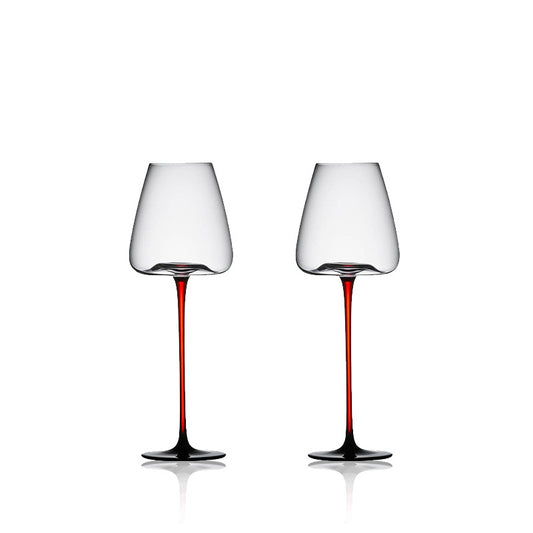 TLIFE Black Burgundy Wine Glasses - Goglasscup