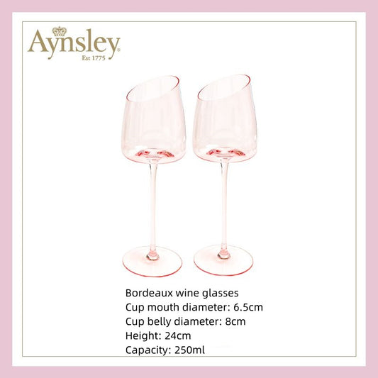 Aynsley Lady Pink Champagne Glasses - Goglasscup