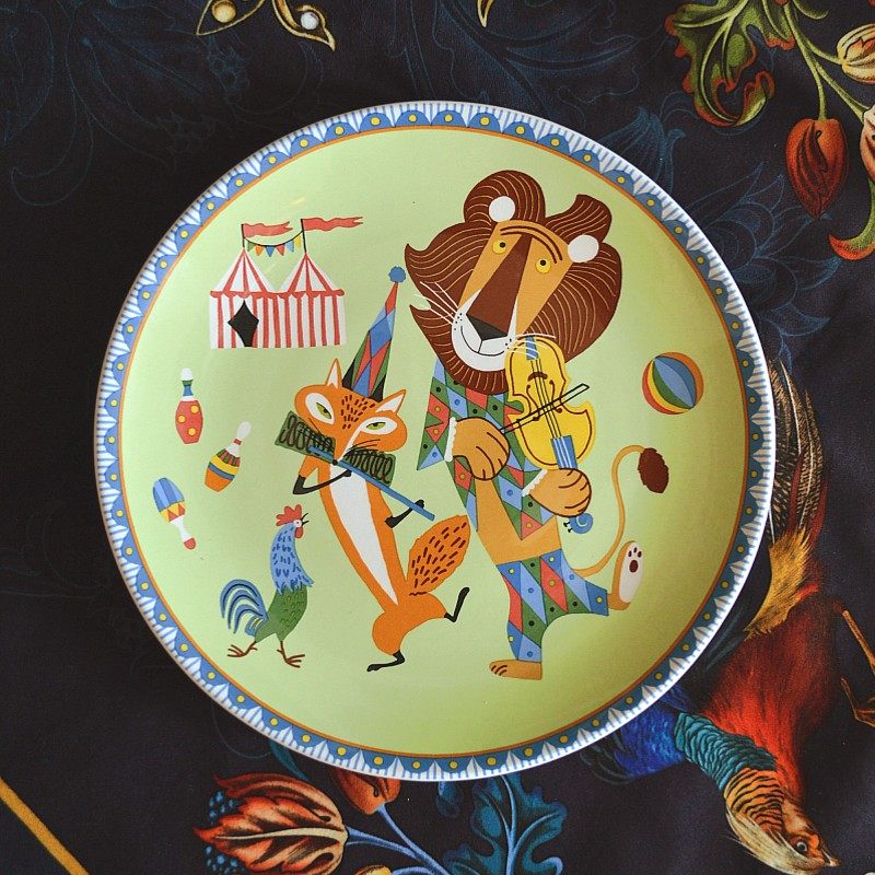 Nordic Countryside Underglaze Ceramic Dinner Plate