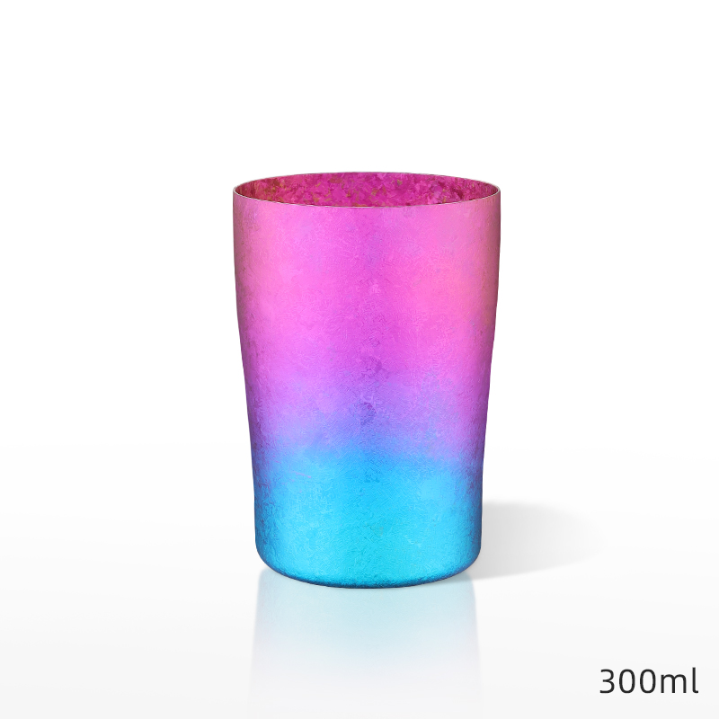 GOGLASSCUP Pure Titanium Gradient Painted Beer Mug