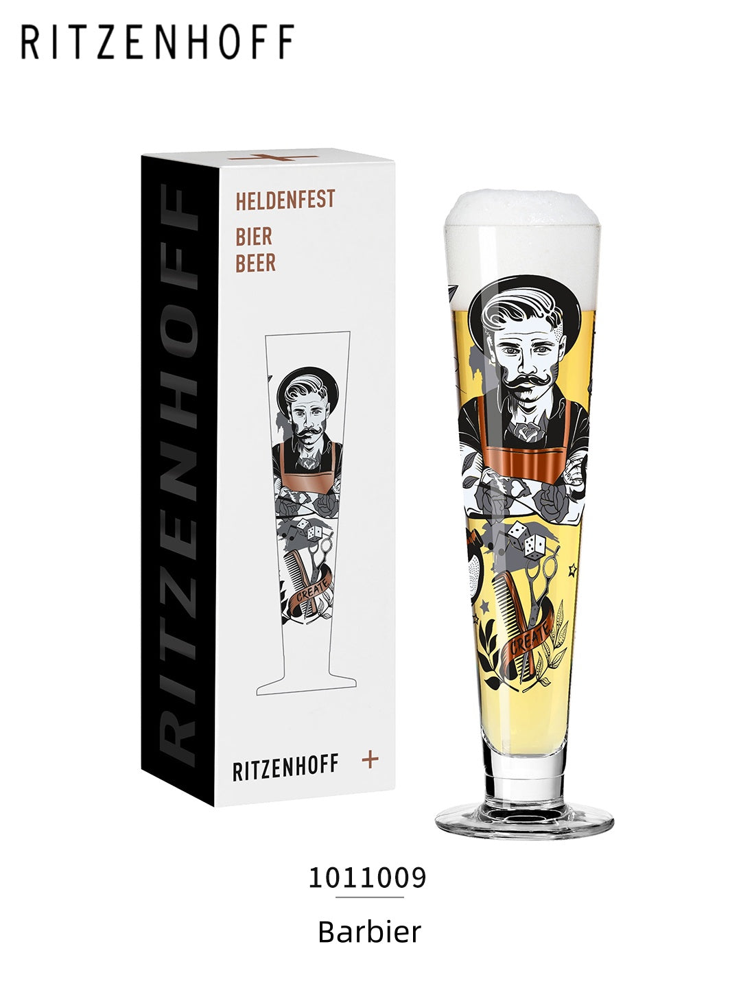 RITZENHOFF Black Label Pilsner Crystal Beer Mug