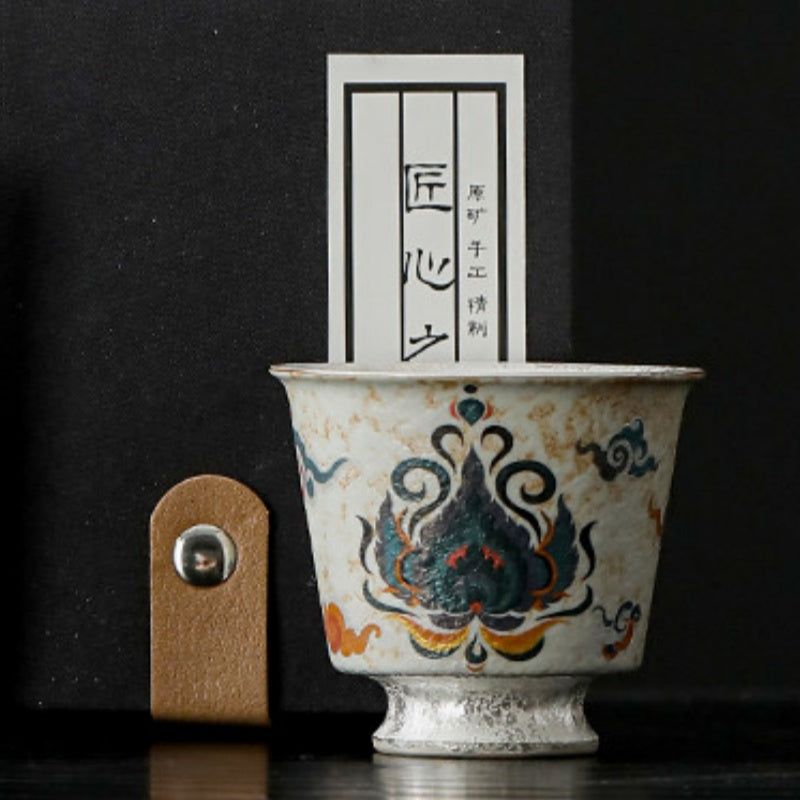 DunHuang Gilded Silver Master Tea Cups