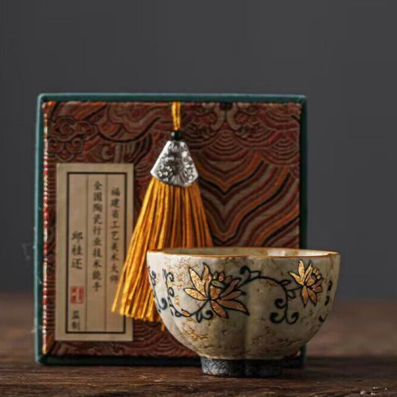 DunHuang Gilded Silver Master Tea Cups