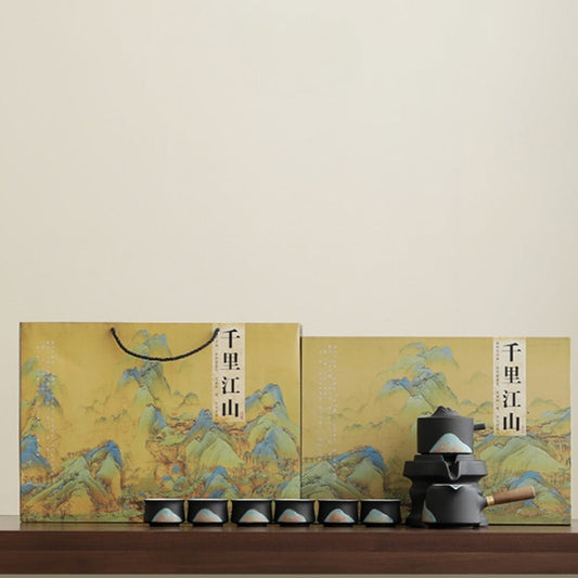 GOGLASSCUP Forbidden City Cultural Creativity Distant Hills Automatic kungfu Tea Set GoGlassCup