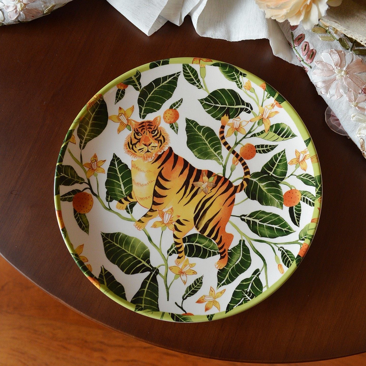 Nordic Countryside Underglaze Ceramic Dinner Plate