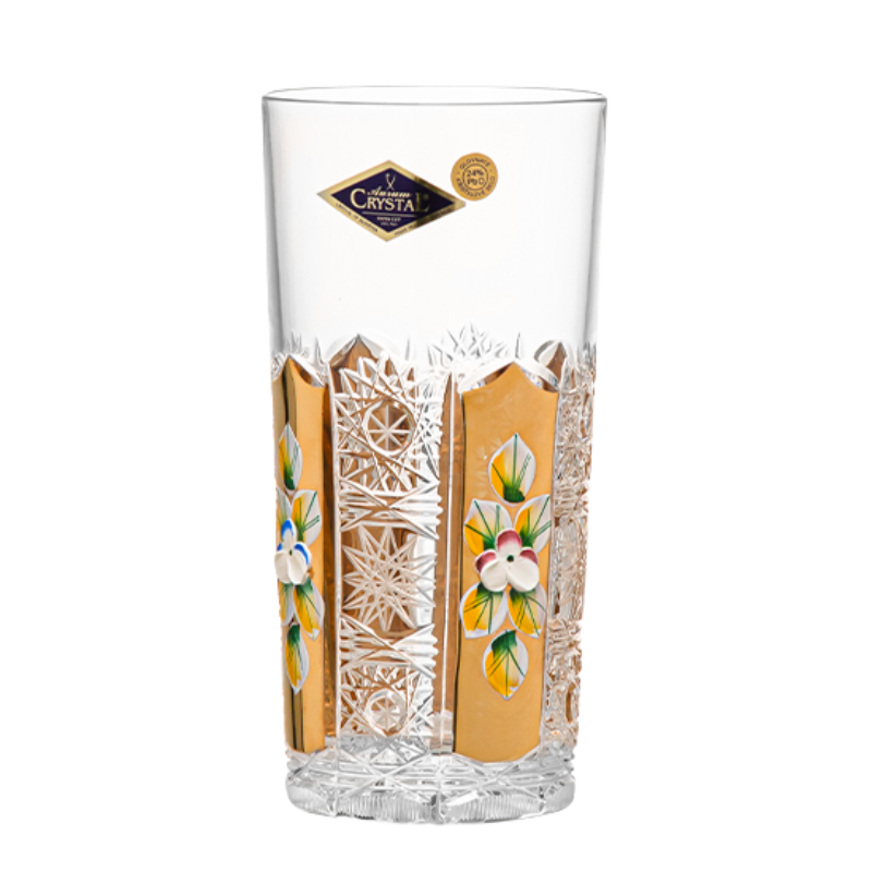 BOHEMIA Hand-engraved Enamel and Gold-painted Whiskey Glasses - Goglasscup
