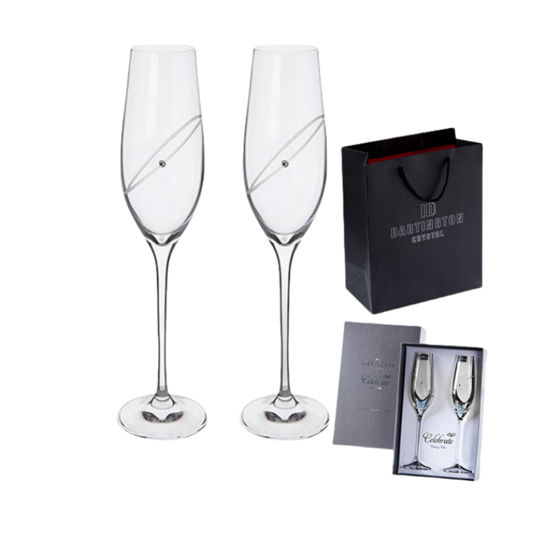 DARTINGTON Celebrate Crystal Goblet Champagne Glass - Goglasscup