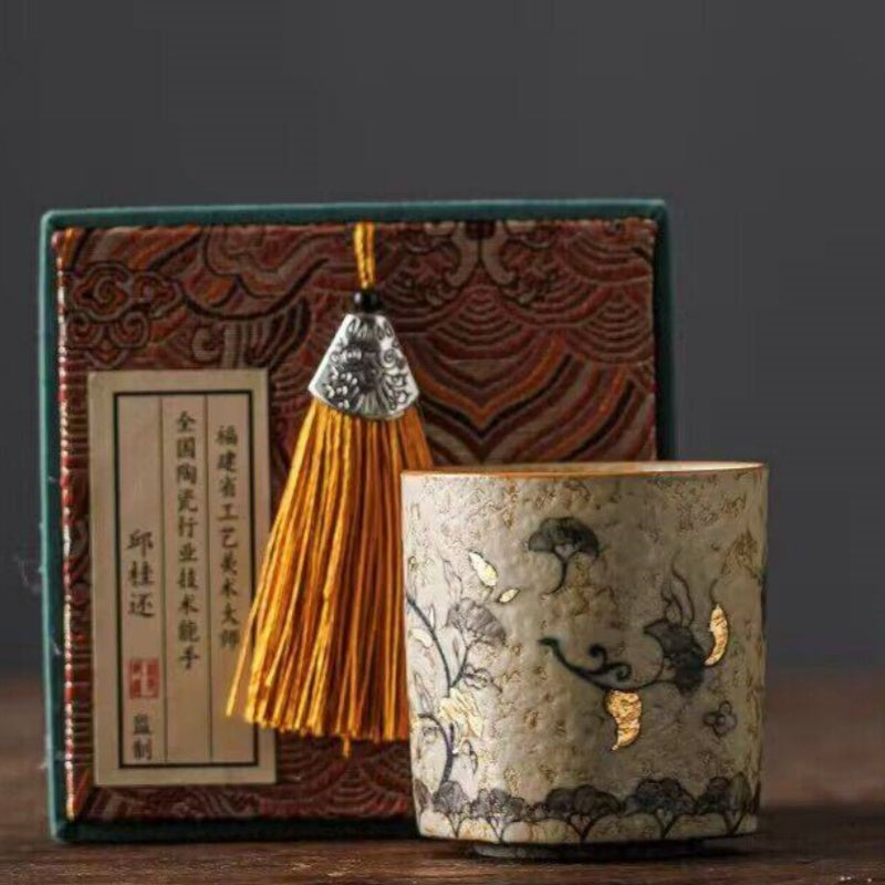 DunHuang Gilded Silver Master Tea Cups