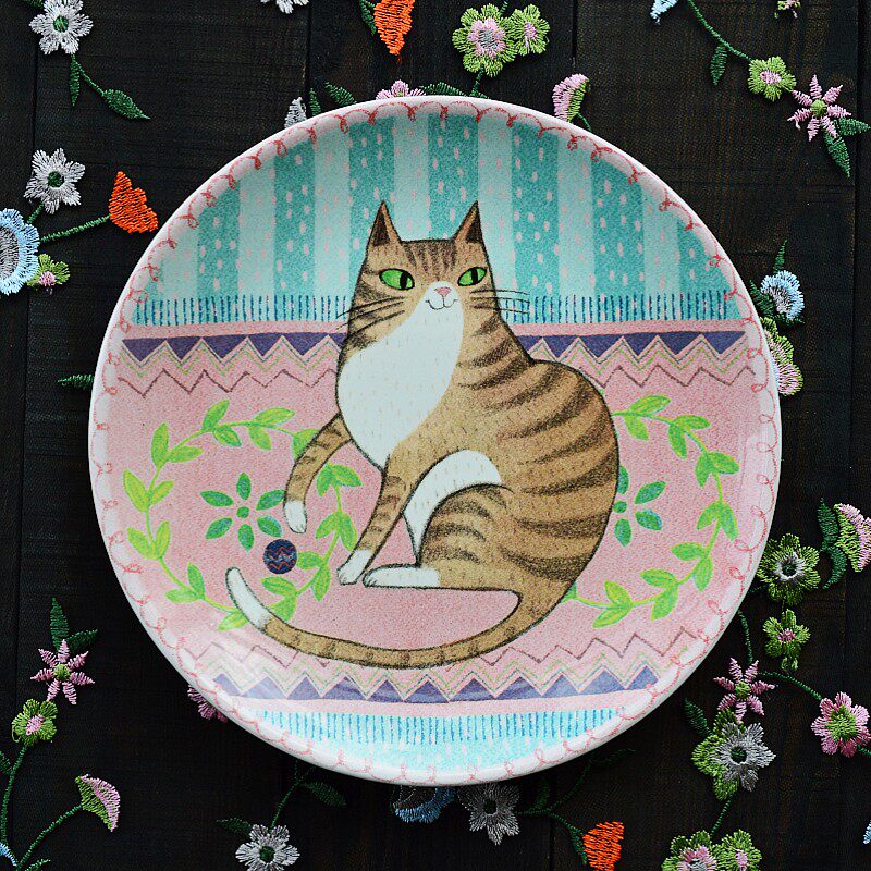 Nordic Countryside Underglaze Ceramic Dinner Plate