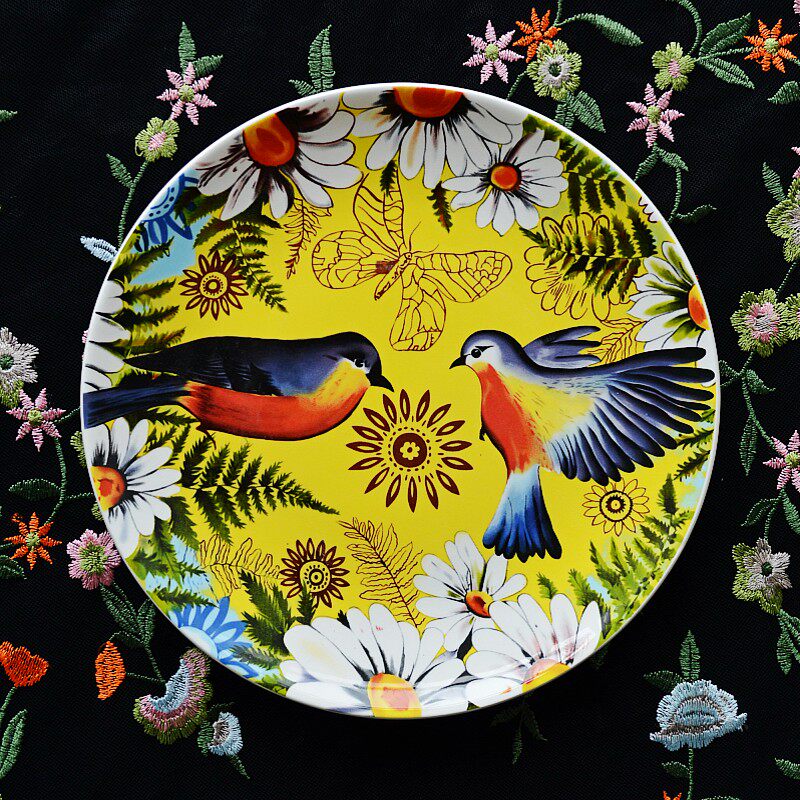 Nordic Countryside Underglaze Ceramic Dinner Plate