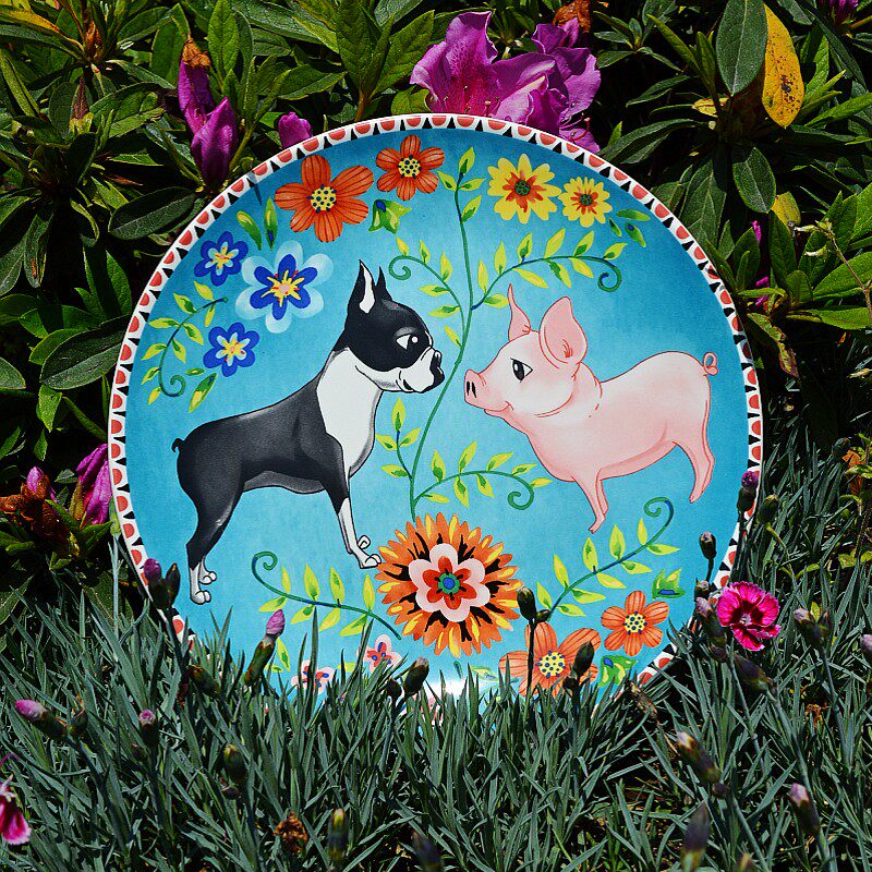 Nordic Countryside Underglaze Ceramic Dinner Plate