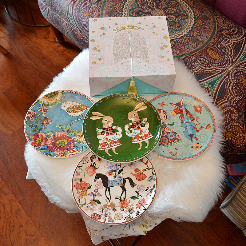 Nordic Countryside Underglaze Ceramic Dinner Plate