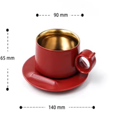 Iris & Magnolia Couple Mugs - Ceramic Coffee Cups, Wedding Gift Set with Gift Box