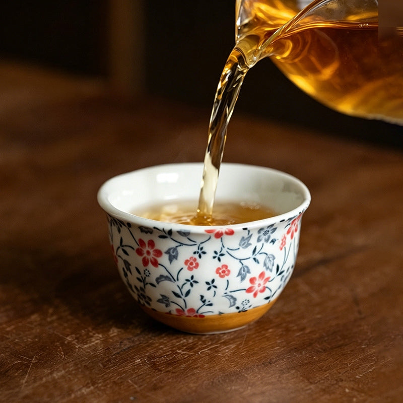 Hatsuichi Mino Ware Usuzakura Ceramic Teacup Set of Five