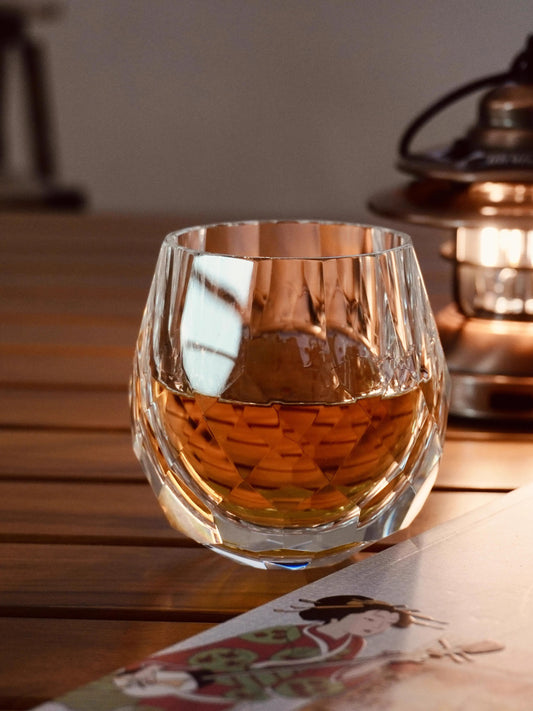 GOGLASSCUP Hand Cut Crystal Whiskey Glass