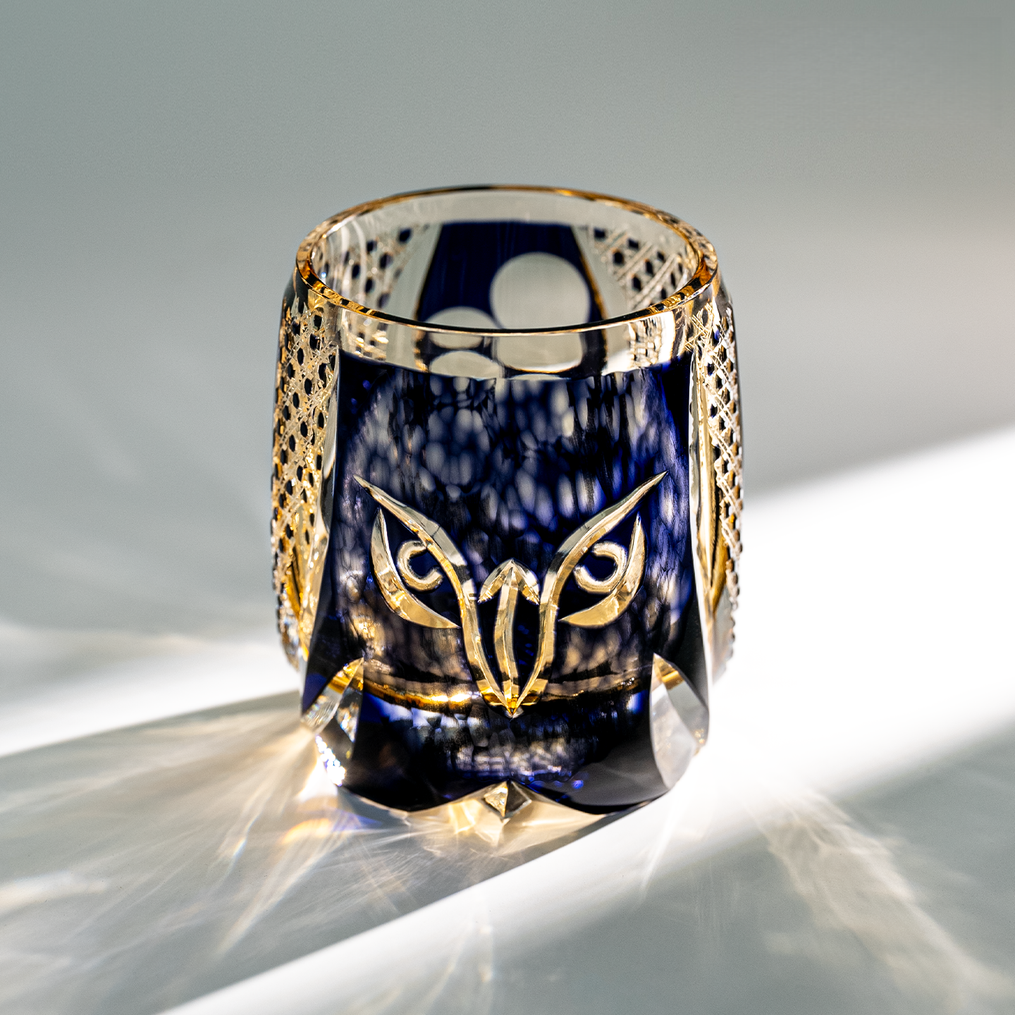 Owl Edo Kiriko Master Collection Crystal Whiskey Glas