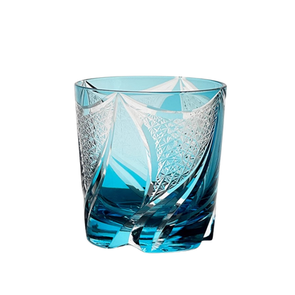 VIANASA'S Blue Realm Edo Kiriko Whiskey Glass