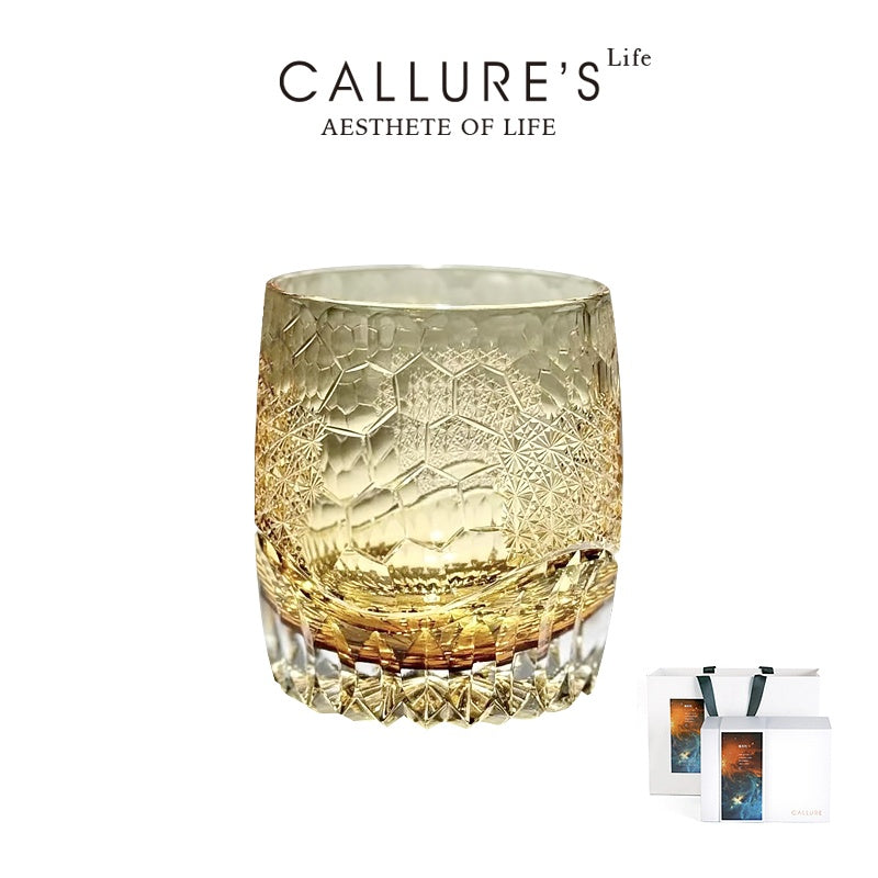 CALLURE Snow Ice Light Edo Kiriko Whiskey Glass - Goglasscup