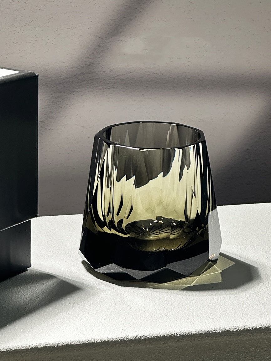 KAGAMI Obsidian Enigma Stone Whiskey Glass - Goglasscup