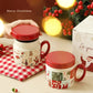 GOGLASSCUP Hand painted Christmas Ceramic Mug