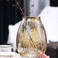 TLIFE Cracked Ice Flower Glass Vase