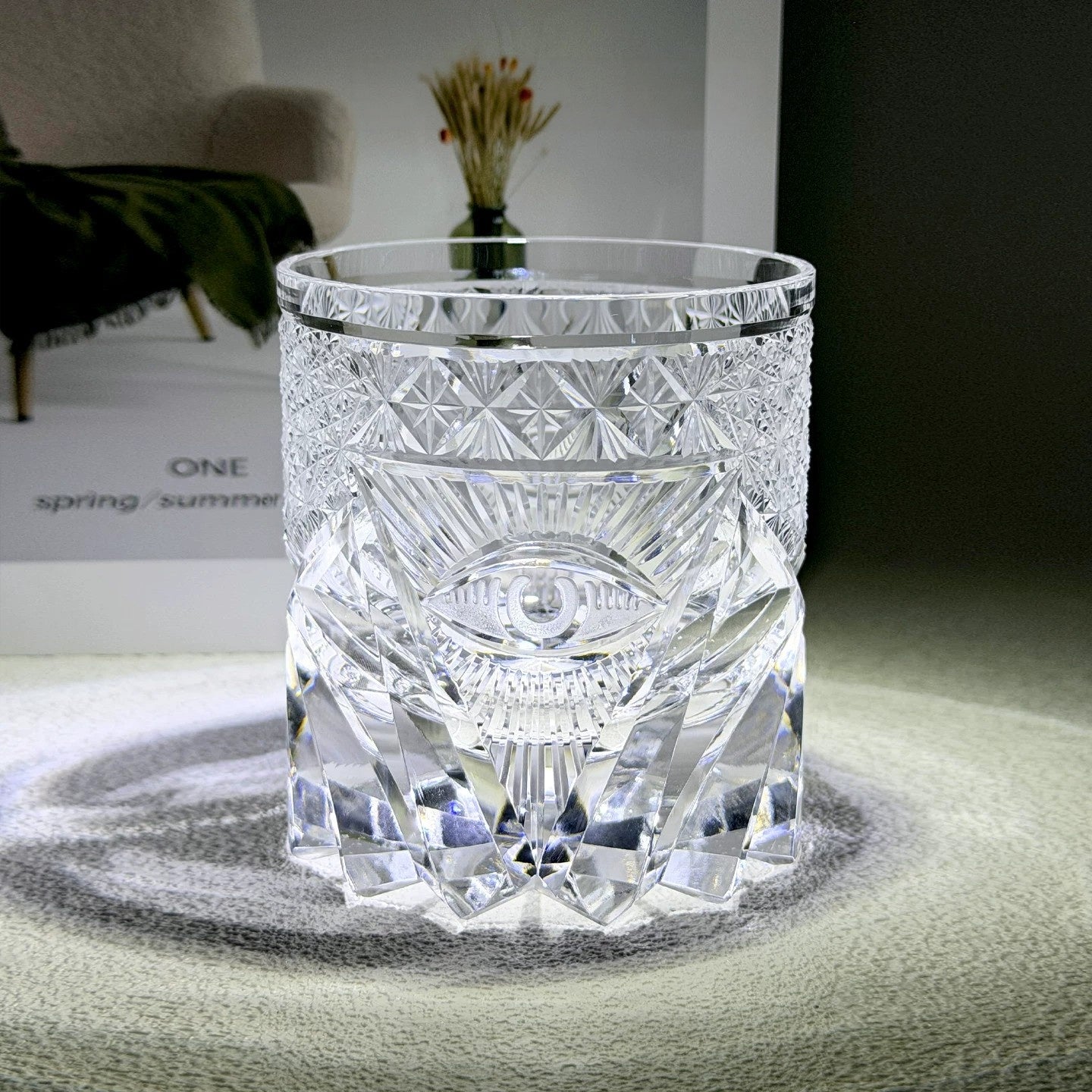 God's Eye Edo Kiriko Whiskey Glass - K9 Crystal Edition