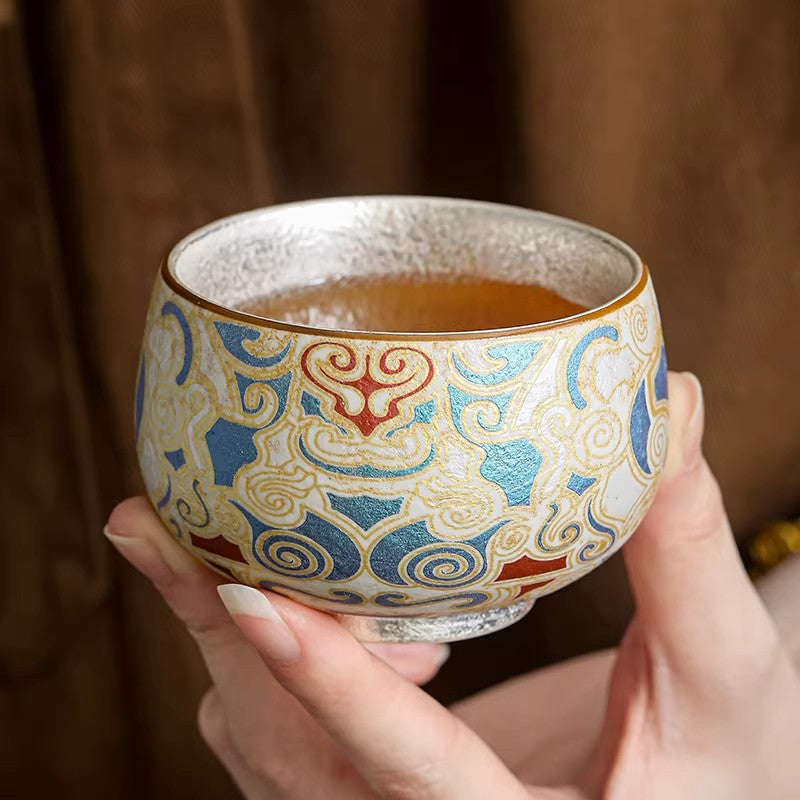 DunHuang Gilded Silver Master Tea Cups