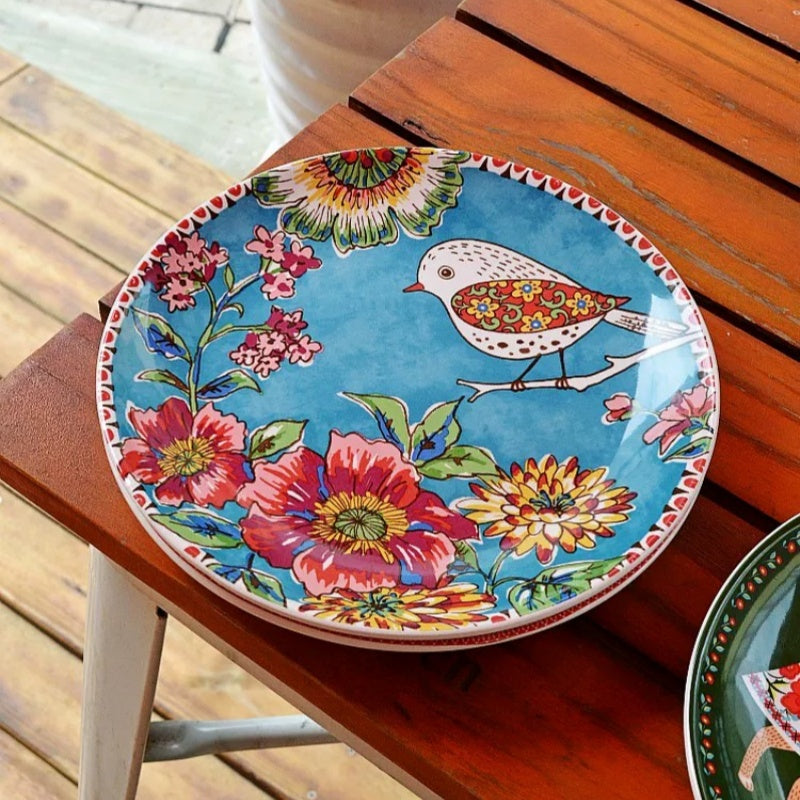 Nordic Countryside Underglaze Ceramic Dinner Plate