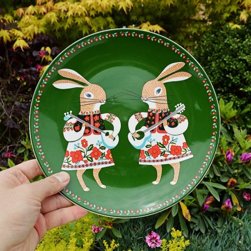 Nordic Countryside Underglaze Ceramic Dinner Plate