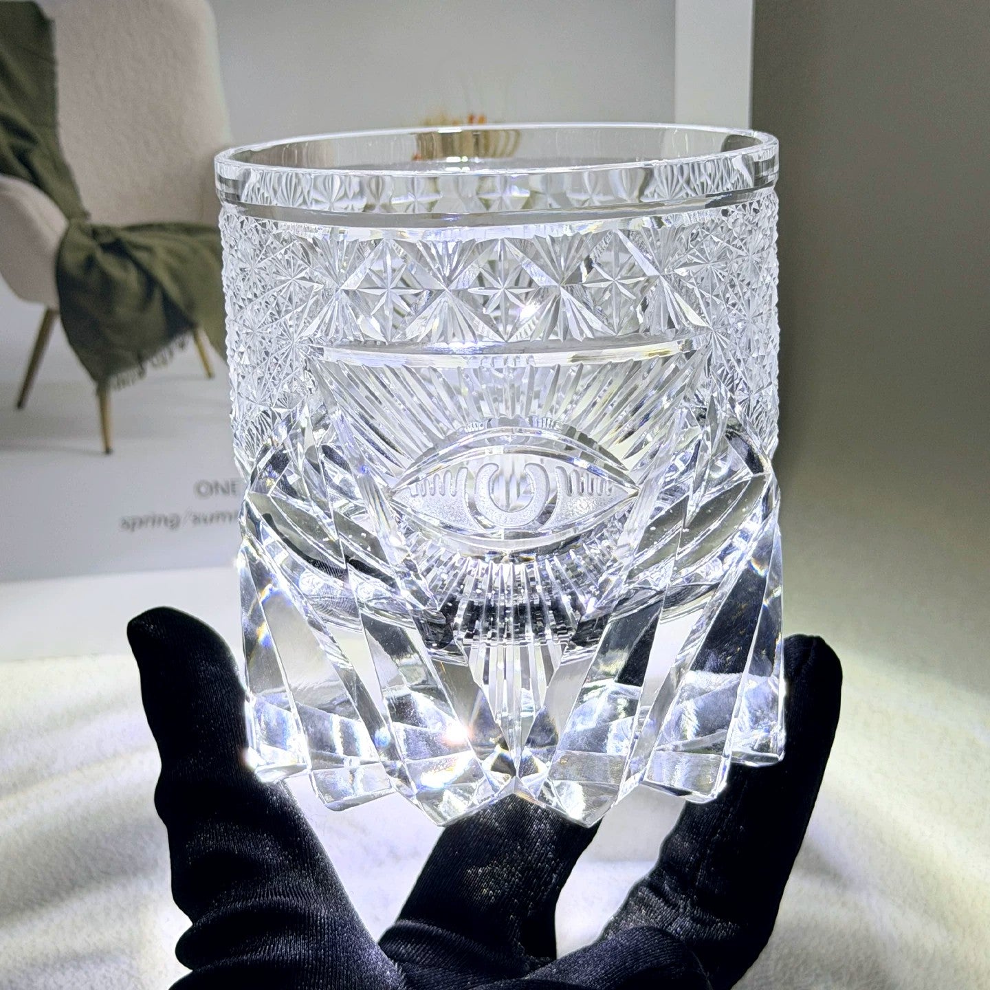 God's Eye Edo Kiriko Whiskey Glass - K9 Crystal Edition
